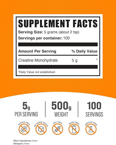CREATINA MONOHIDRATADA BULK SUPPLEMENTS
