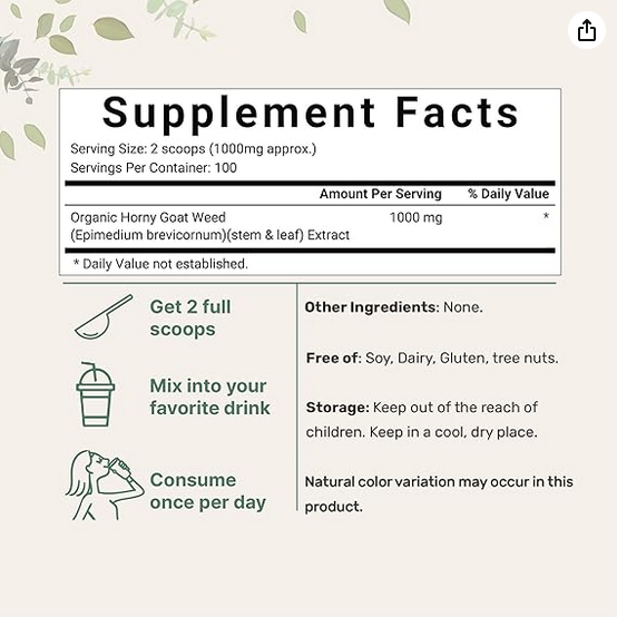 HORNY GOAT WEED MICROINGREDIENTS