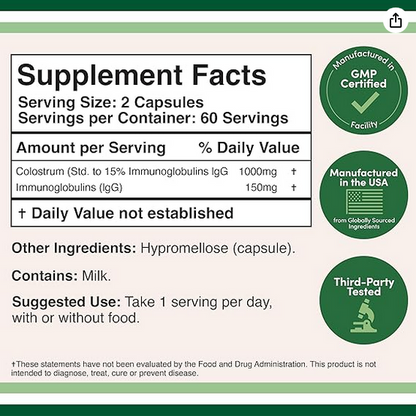 COLOSTRUM DOUBLE WOOD SUPPLEMENTS